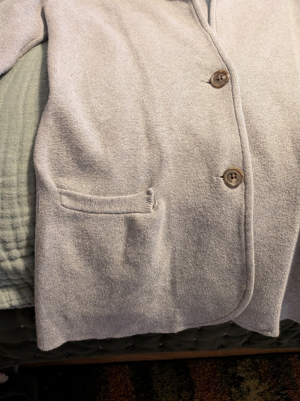 J.Crew Light Gray Knit Two-Button Blazer - Picture 4 of 5